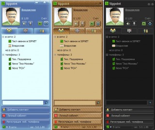 Различные темы оформления   Работа с интернет телефонией на примере SIPNET