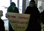 Пять жительниц Тореза пикетируют 3 ю сессию Донецкого областного совета